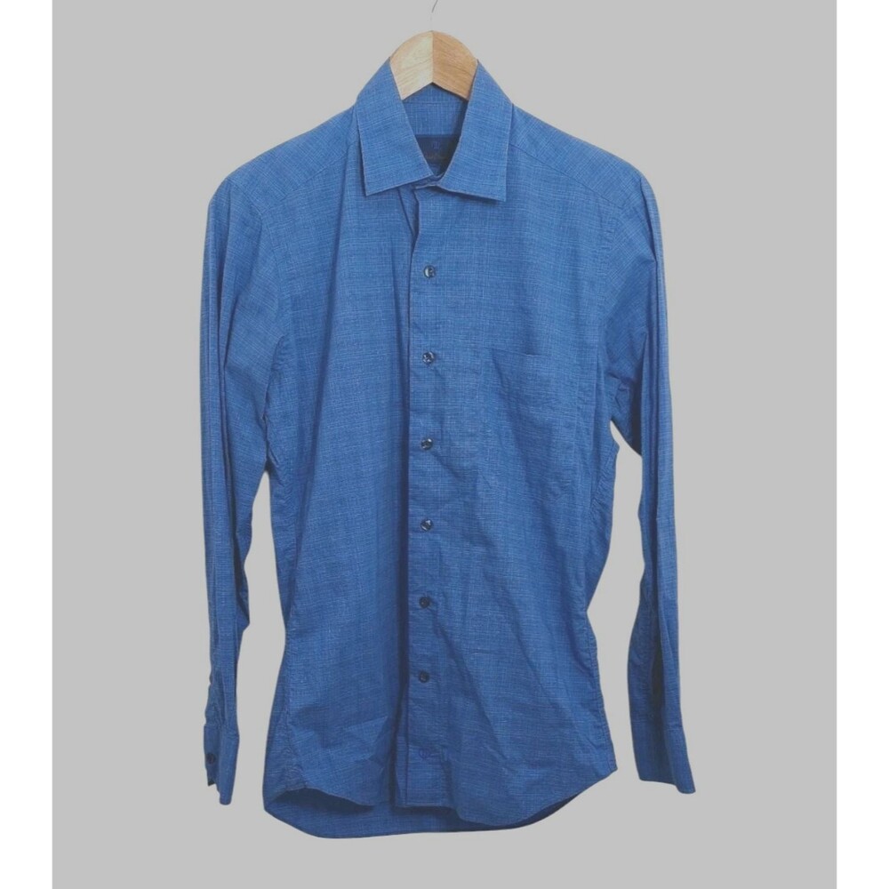 David Donahue Men's Size Small Shirt Long Sleeve Button Up Blue